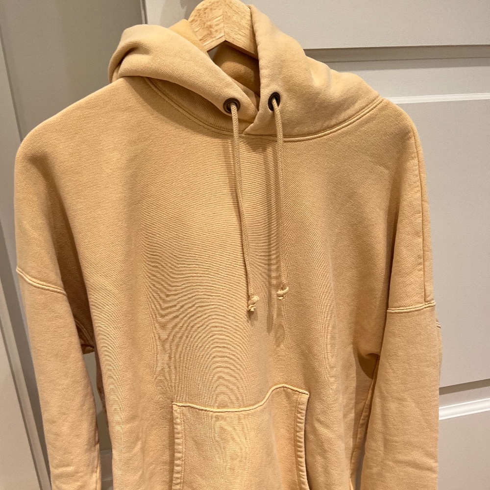 Champion Hoodie Mens Medium yellow color